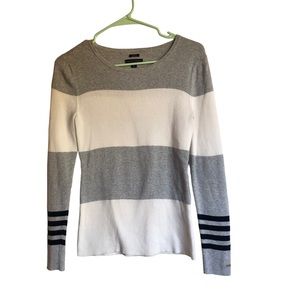 Tommy Hilfiger Pima Cotton Rib Knit Striped Sweater Size Small